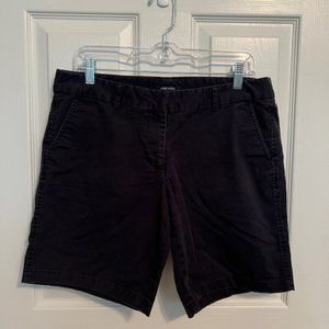 Navy chino style shorts